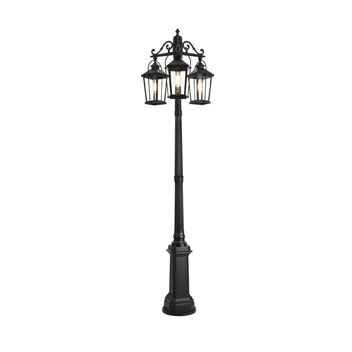 84 Inch Outdoor Post Light With Pole In Black