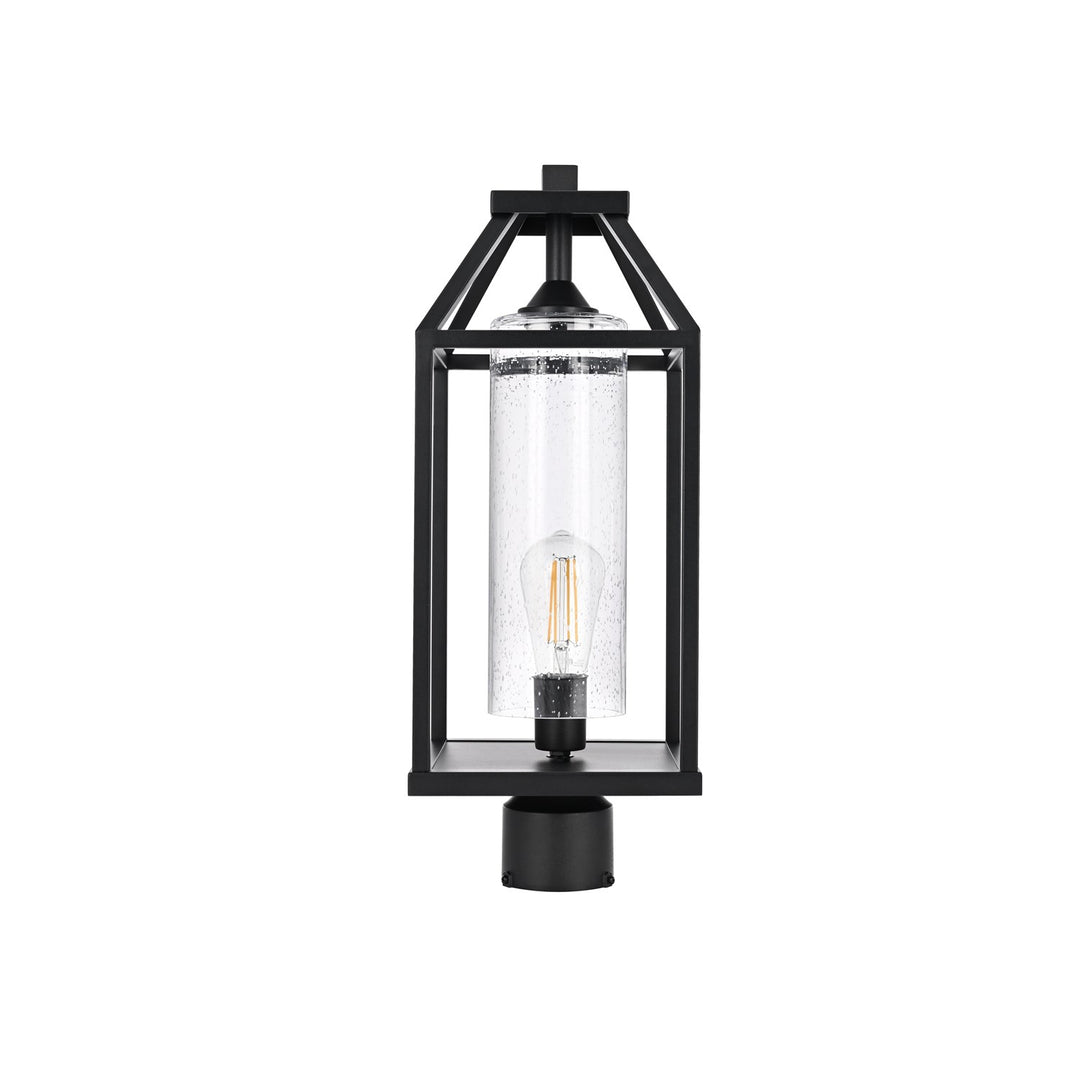 21 Inch Outdoor Post Light In Black by Elegant Lighting