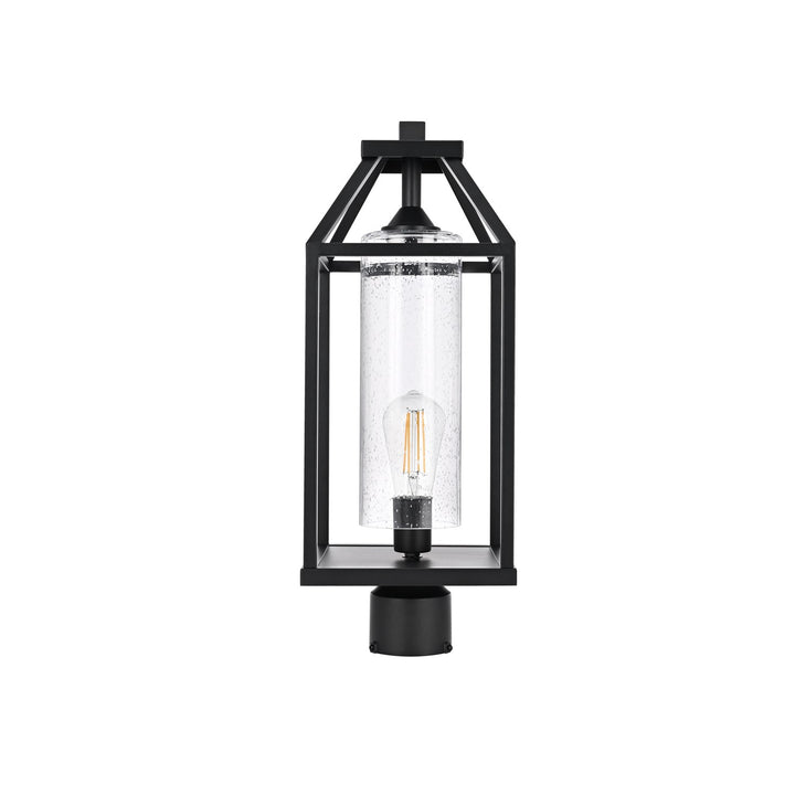 21 Inch Outdoor Post Light In Black by Elegant Lighting