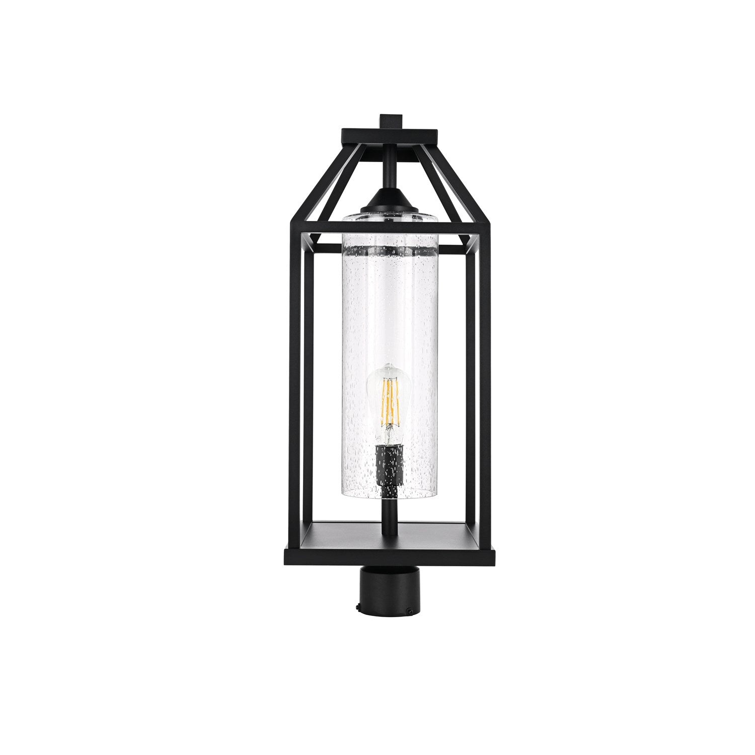 26 Inch Outdoor Post Light In Black by Elegant Lighting