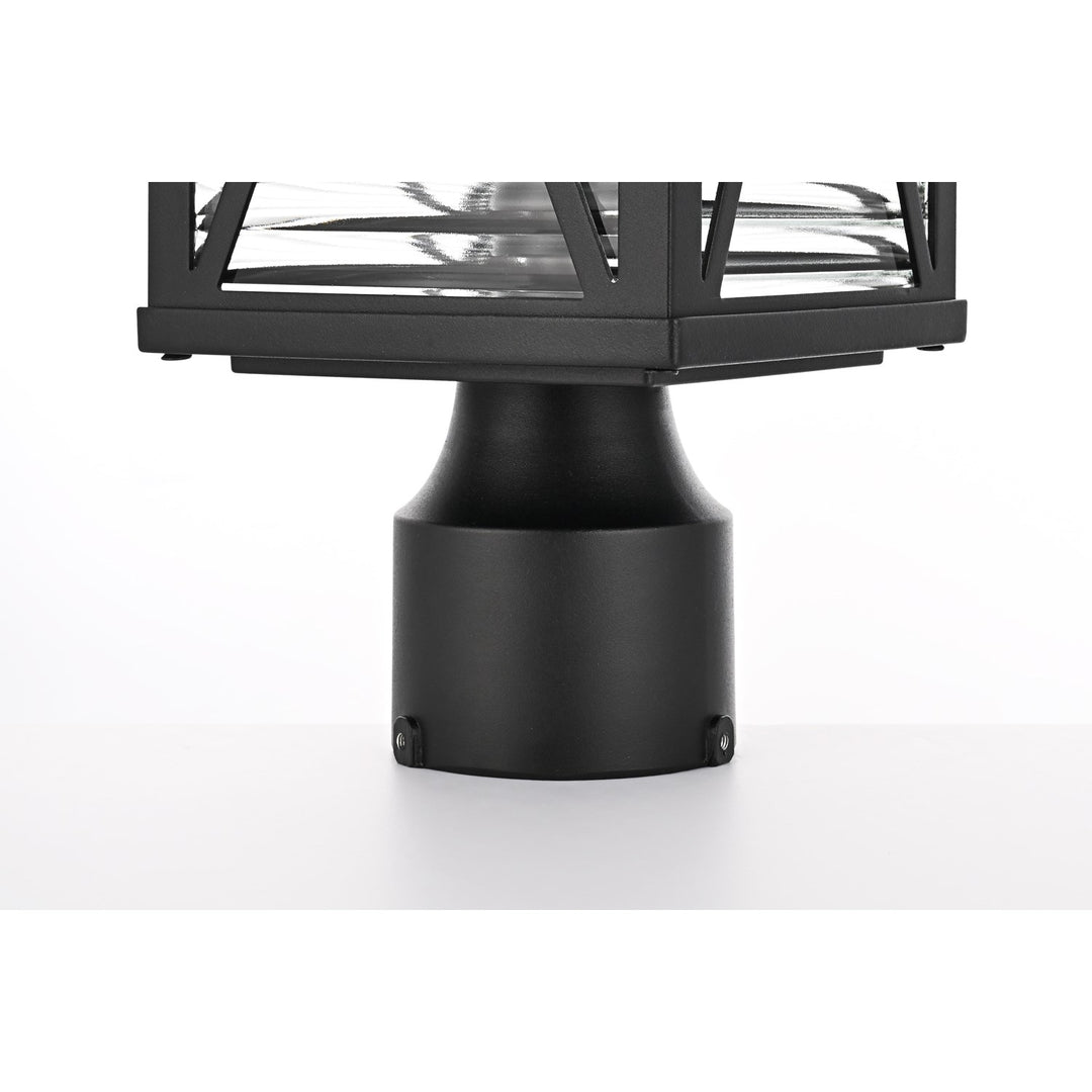 16 Inch Outdoor Post Light In Black