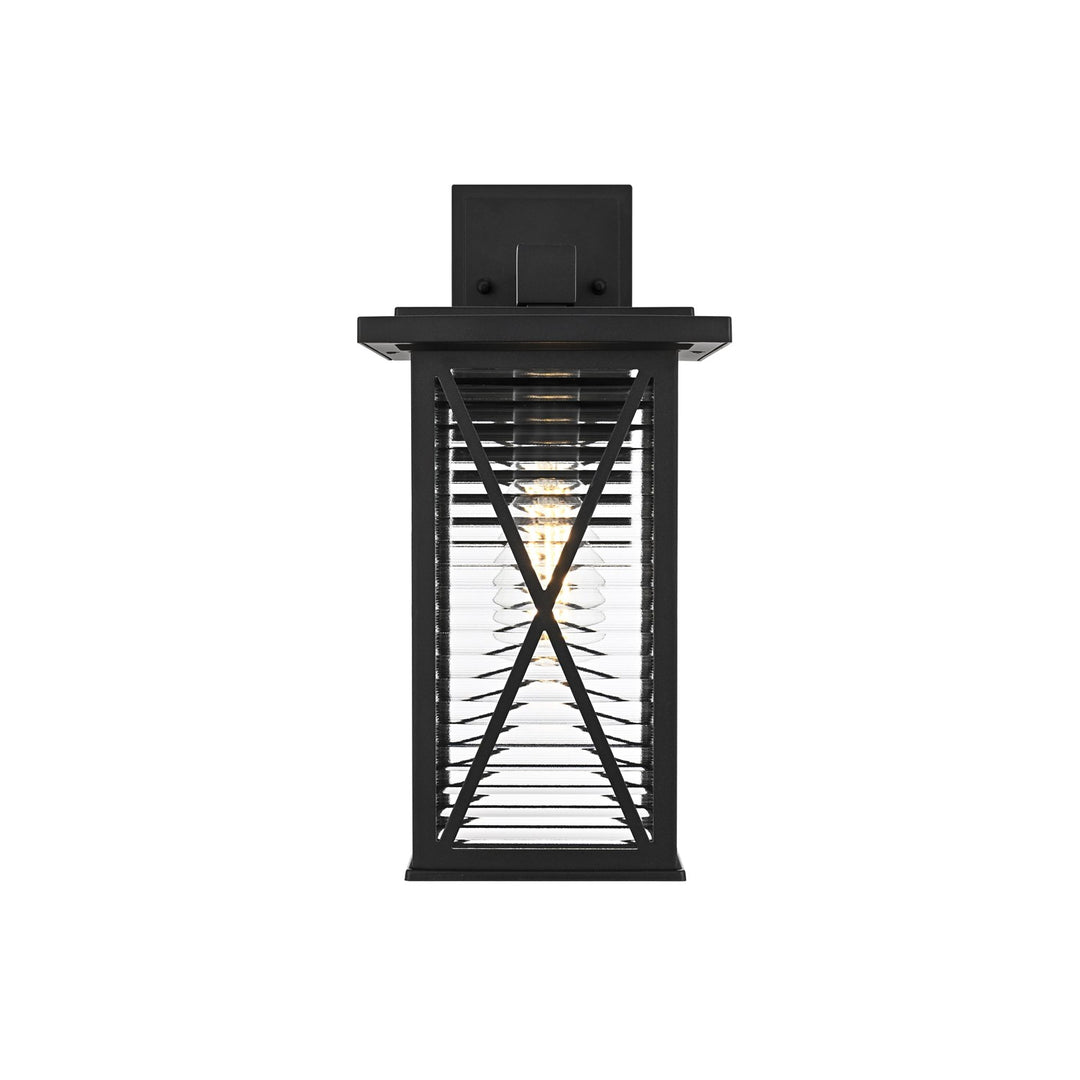 15 Inch Outdoor Wall Sconce In Black by Elegant Lighting