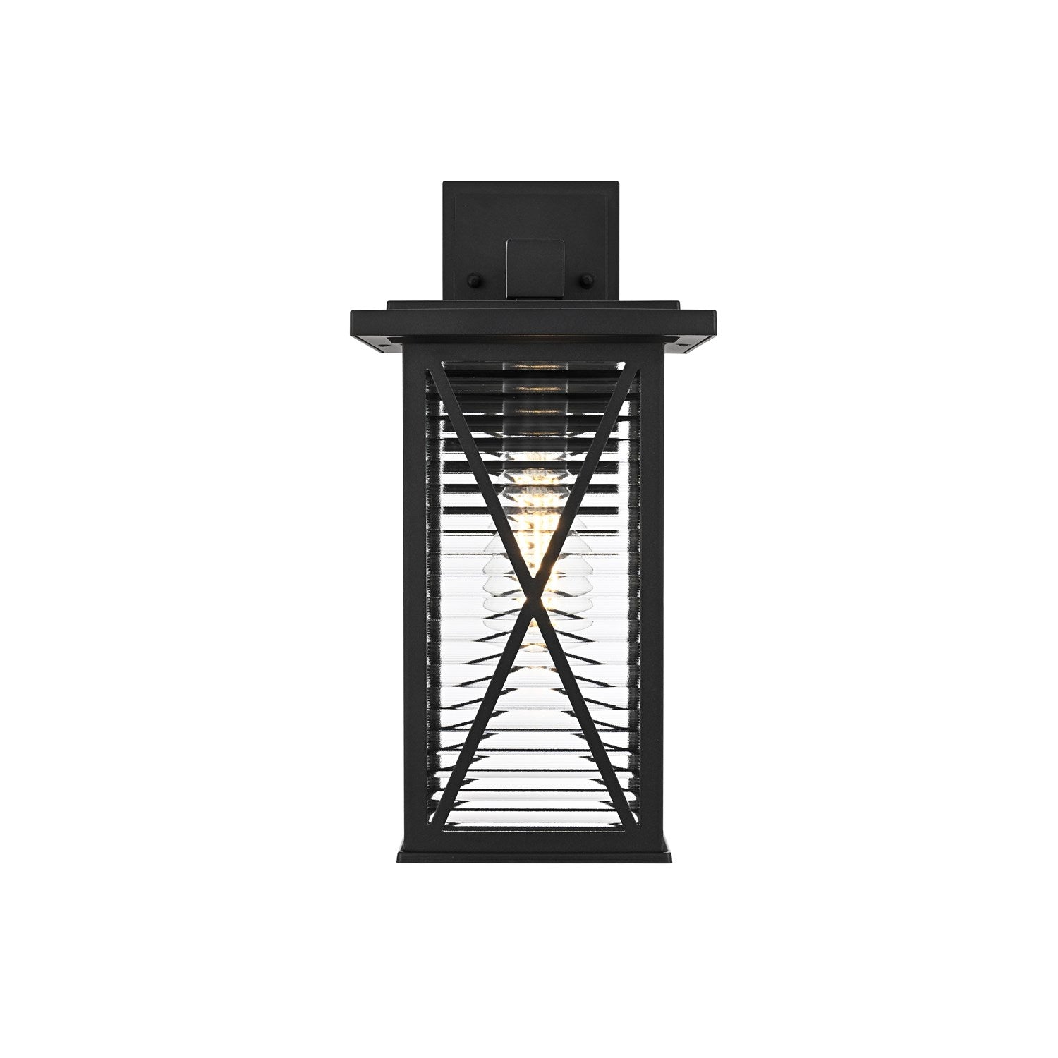15 Inch Outdoor Wall Sconce In Black by Elegant Lighting