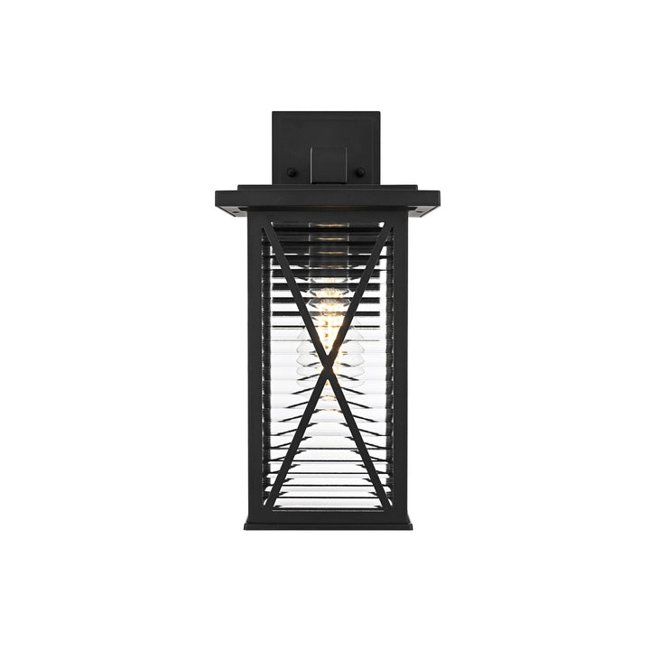 15 Inch Outdoor Wall Sconce In Black by Elegant Lighting