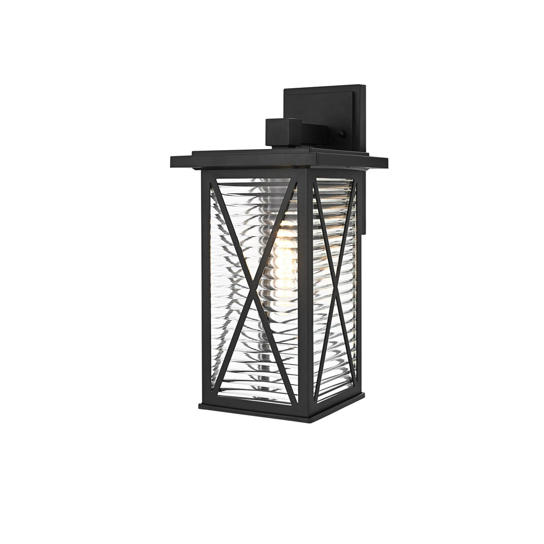 15 Inch Outdoor Wall Sconce In Black