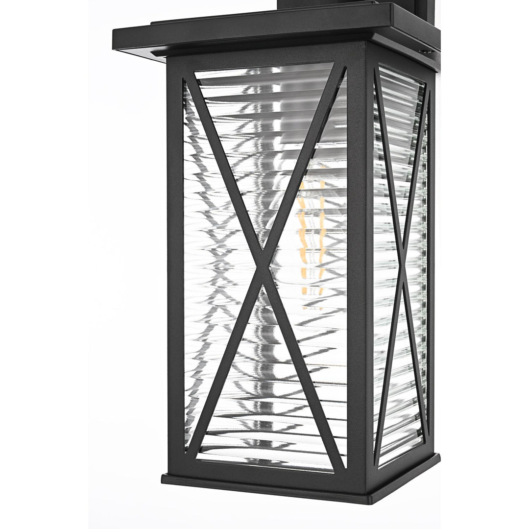 15 Inch Outdoor Wall Sconce In Black
