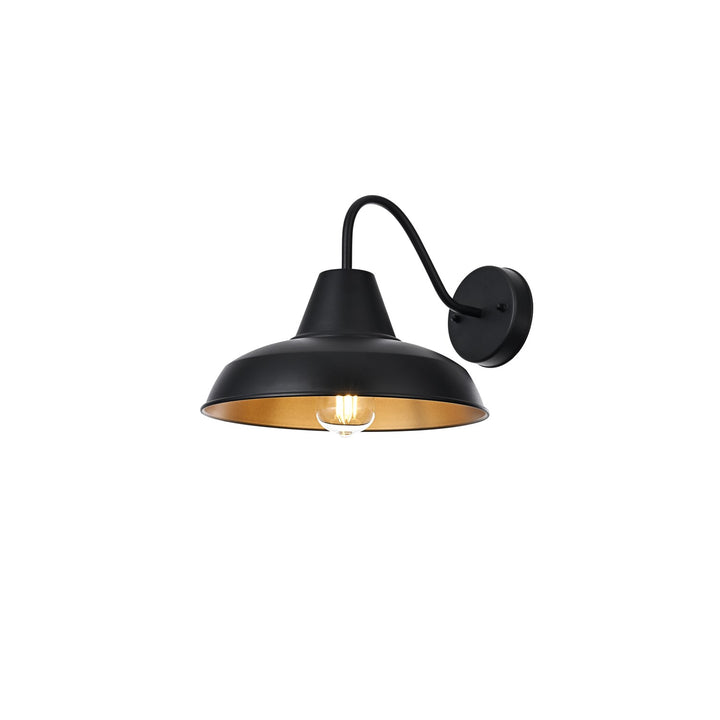 15 Inch Outdoor Wall Sconce In Black