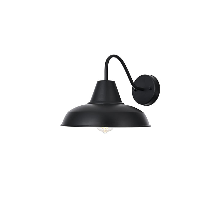15 Inch Outdoor Wall Sconce In Black