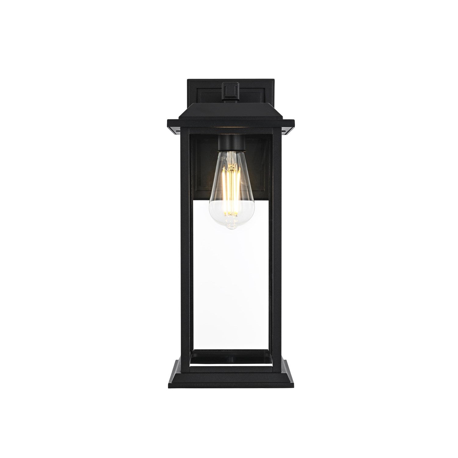 17 Inch Outdoor Wall Sconce In Black by Elegant Lighting