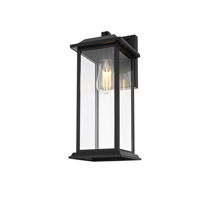 17 Inch Outdoor Wall Sconce In Black