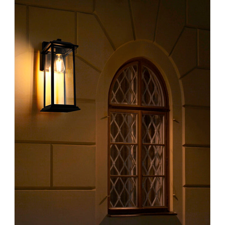 17 Inch Outdoor Wall Sconce In Black