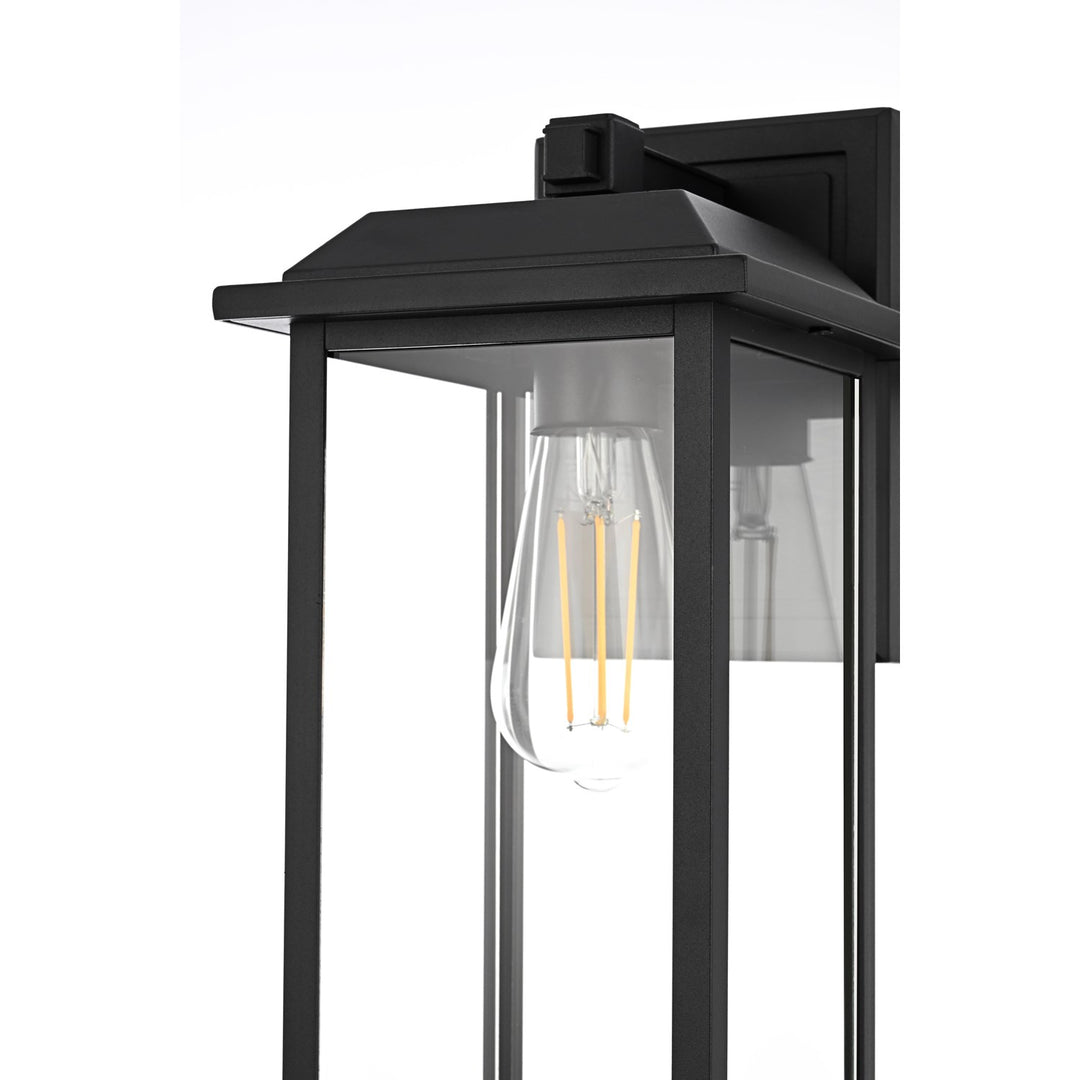 17 Inch Outdoor Wall Sconce In Black