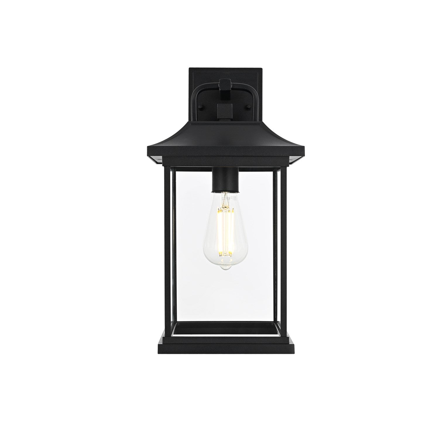 16 Inch Outdoor Wall Sconce In Black by Elegant Lighting