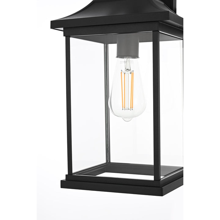 16 Inch Outdoor Wall Sconce In Black