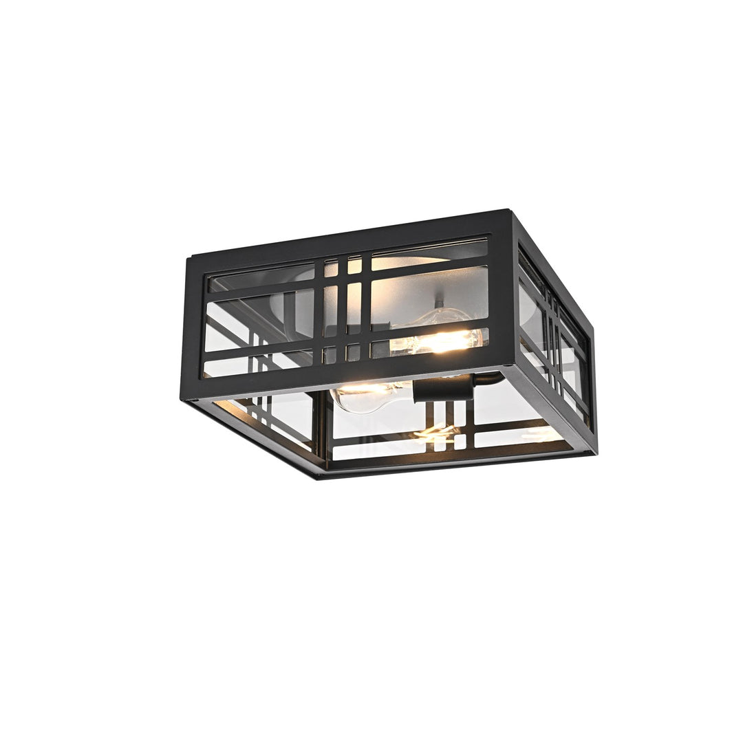 11 Inch Outdoor Flush Mount In Black