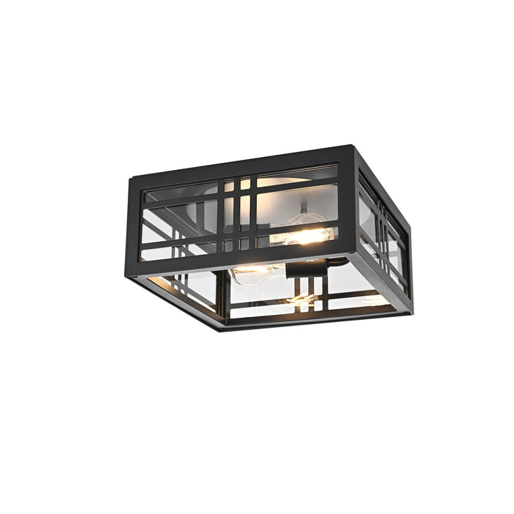 11 Inch Outdoor Flush Mount In Black