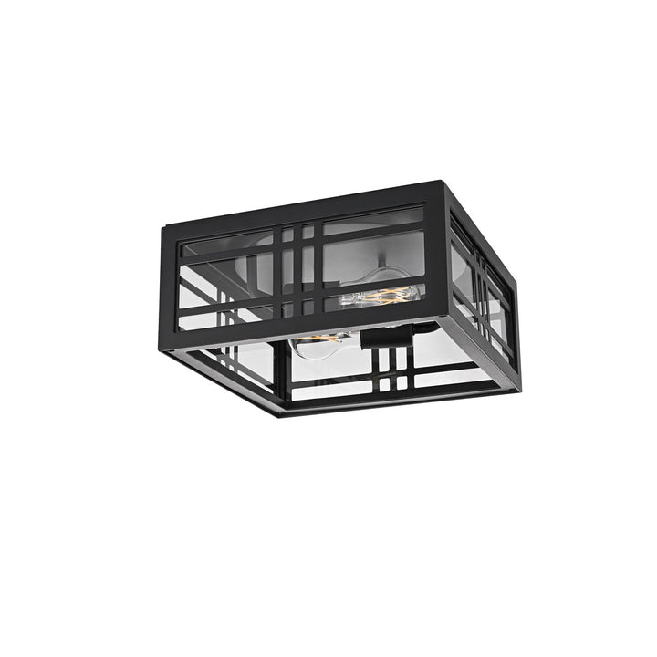 11 Inch Outdoor Flush Mount In Black
