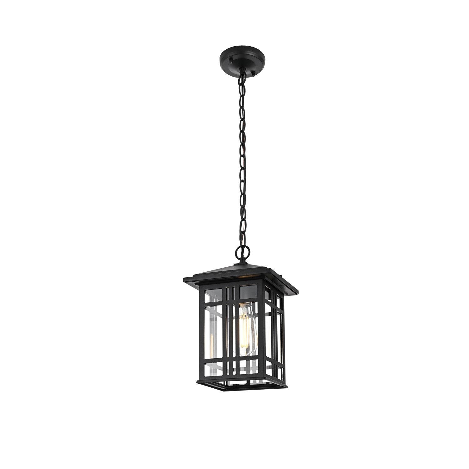12 Inch Outdoor Pendant In Black