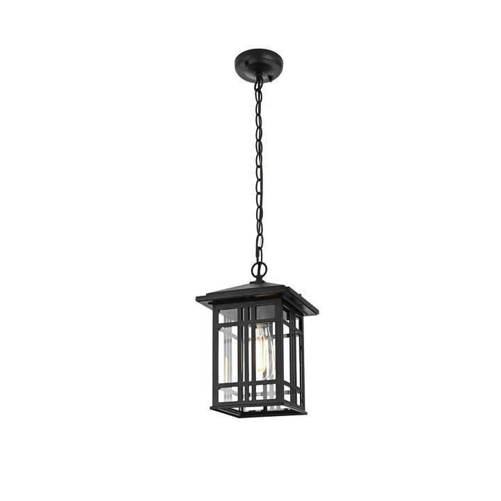 12 Inch Outdoor Pendant In Black