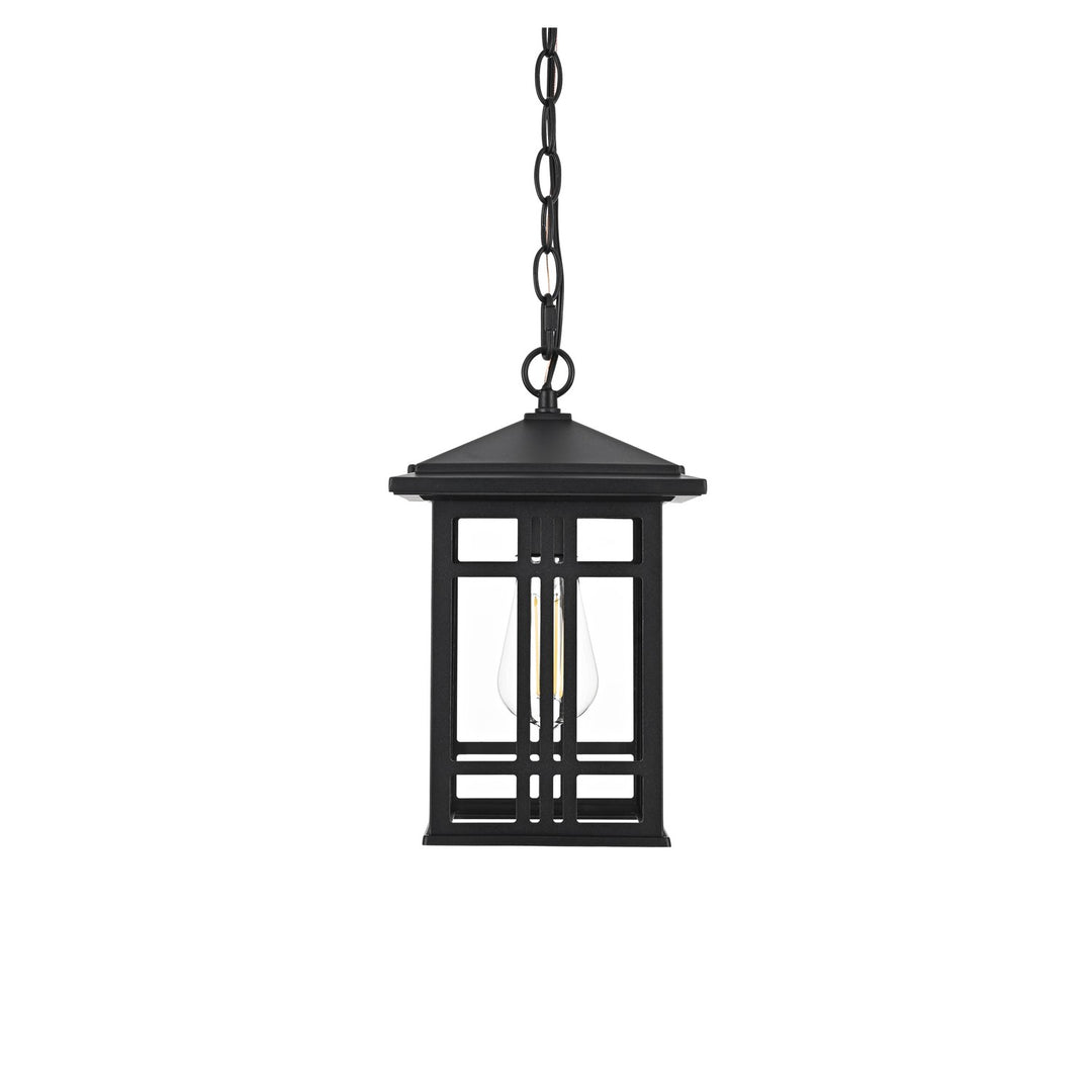 12 Inch Outdoor Pendant In Black