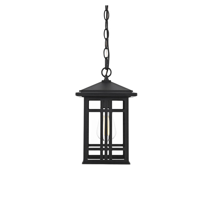 12 Inch Outdoor Pendant In Black