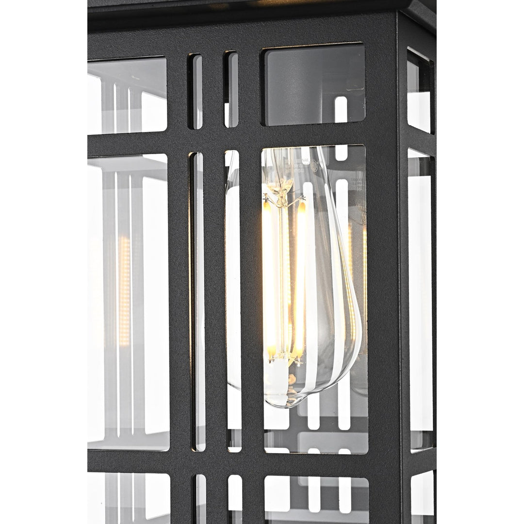 12 Inch Outdoor Pendant In Black