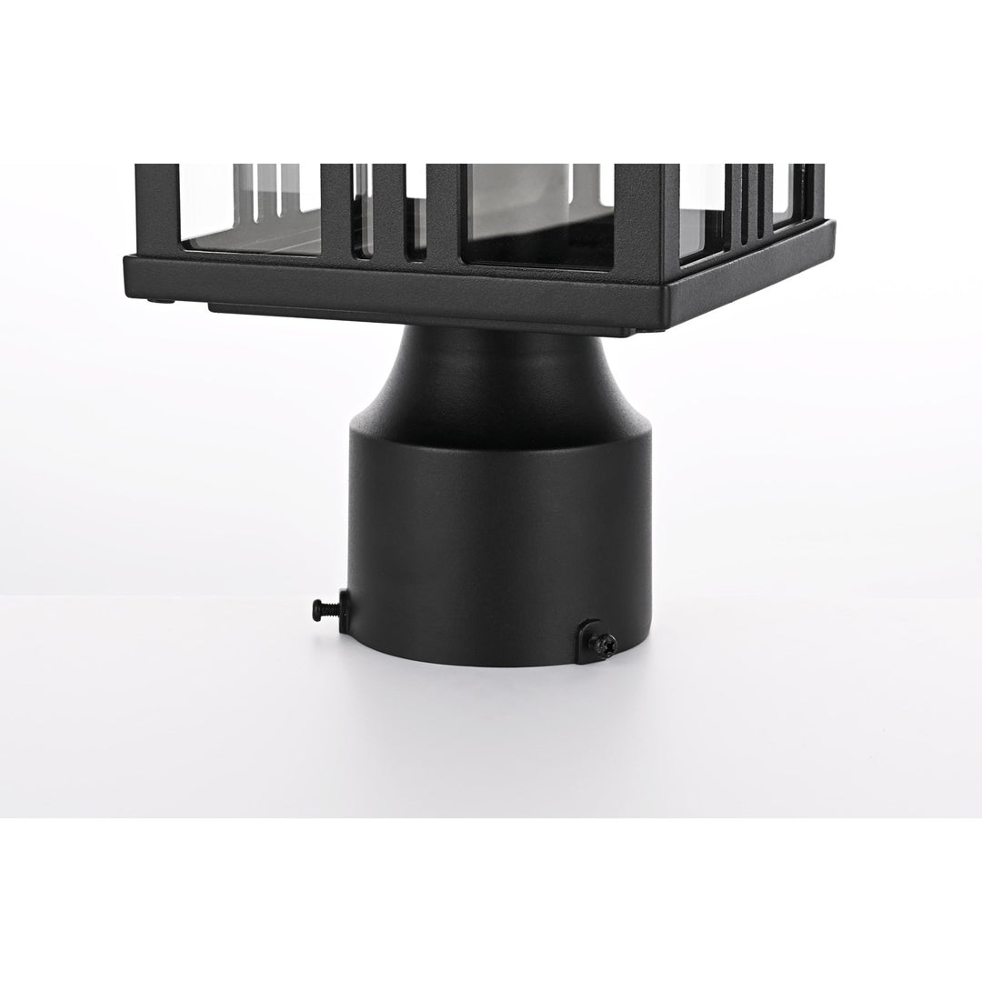 15 Inch Outdoor Post Light In Black
