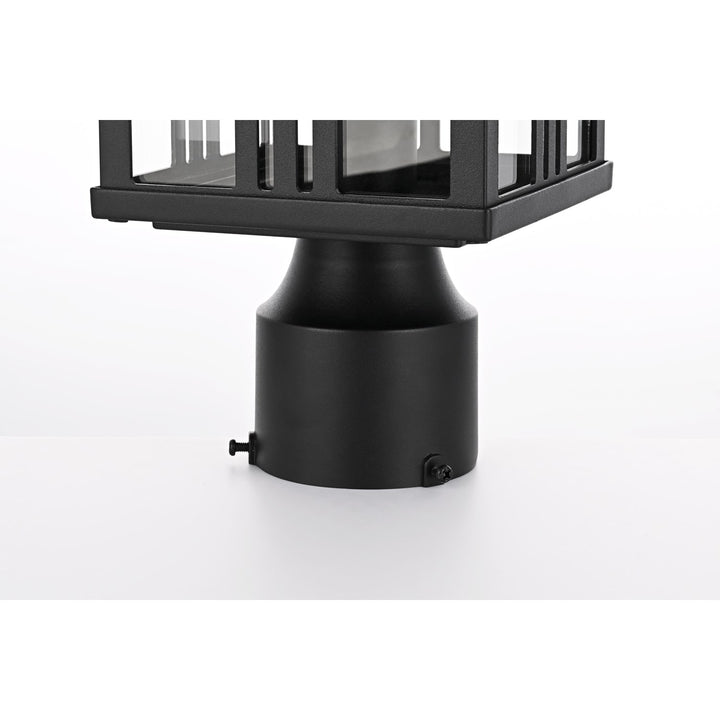 15 Inch Outdoor Post Light In Black