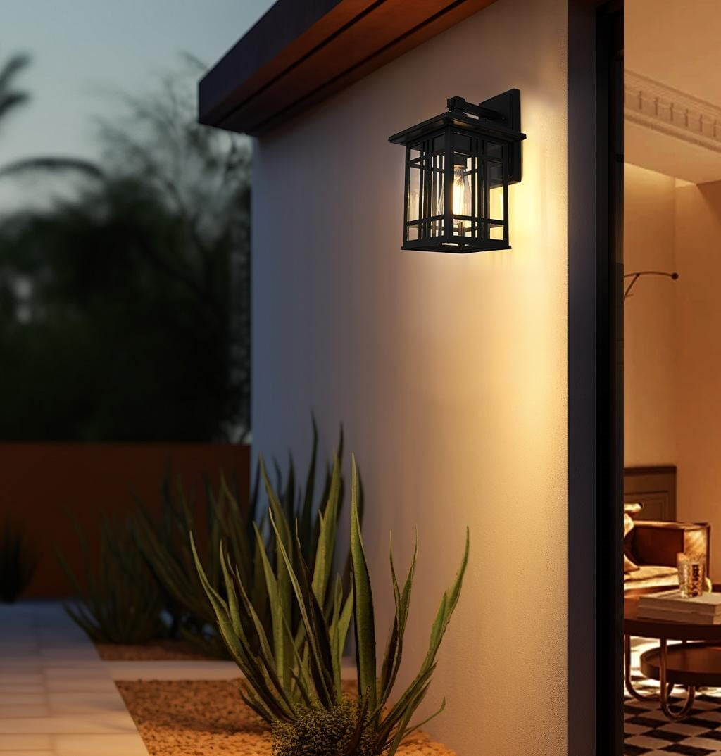 13 Inch Outdoor Wall Sconce In Black