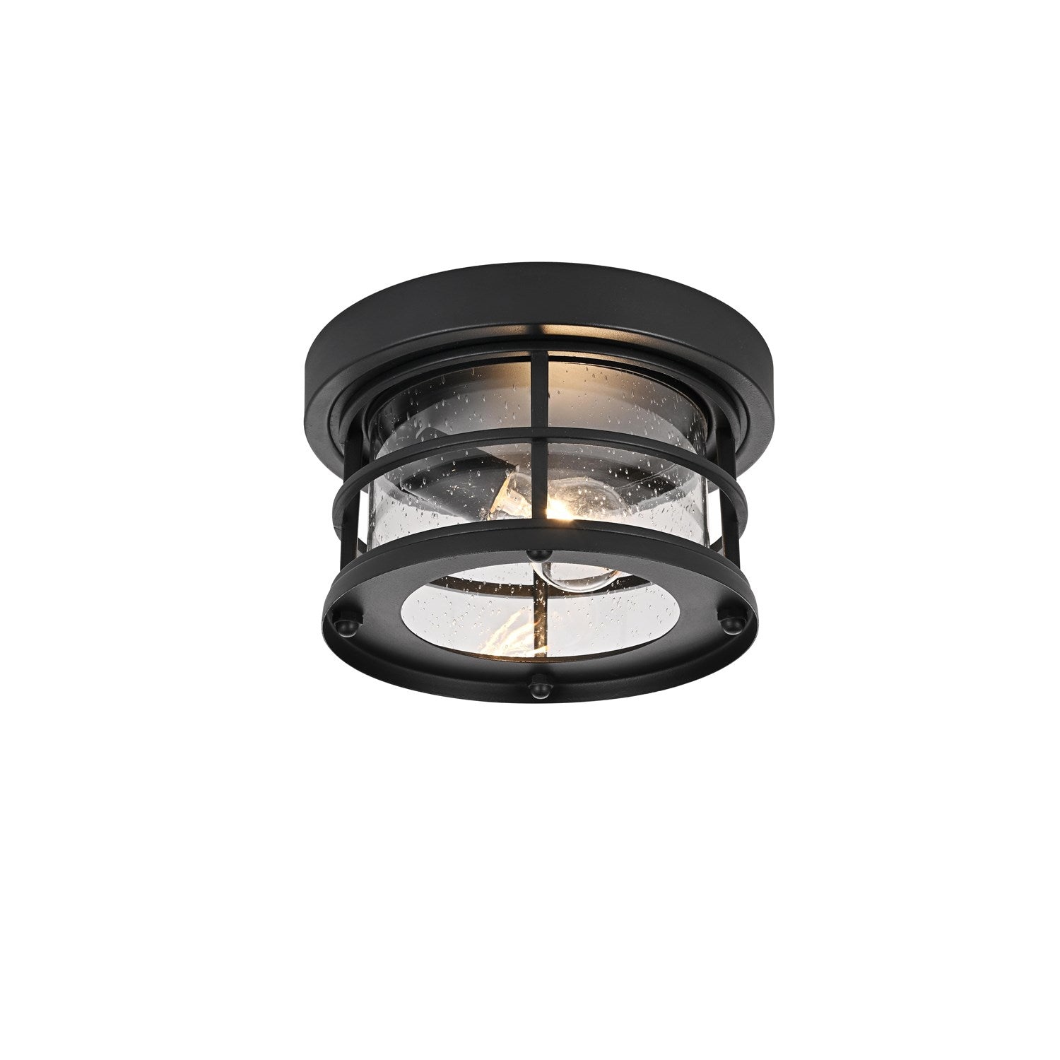10 Inch Outdoor Flush Mount In Black