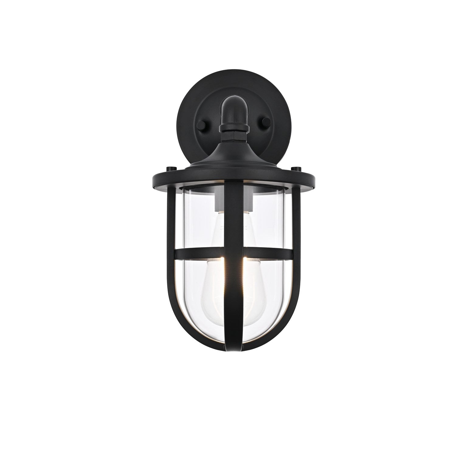6 Inch Outdoor Wall Sconce In Black by Elegant Lighting