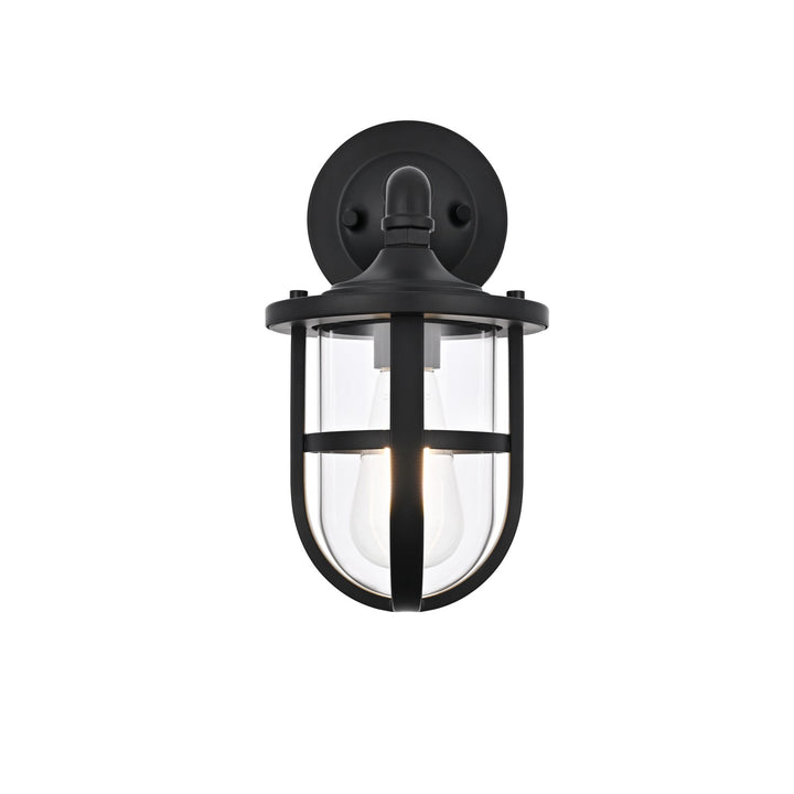 6 Inch Outdoor Wall Sconce In Black by Elegant Lighting