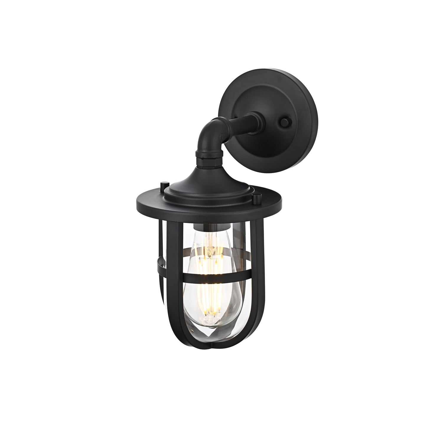 6 Inch Outdoor Wall Sconce In Black