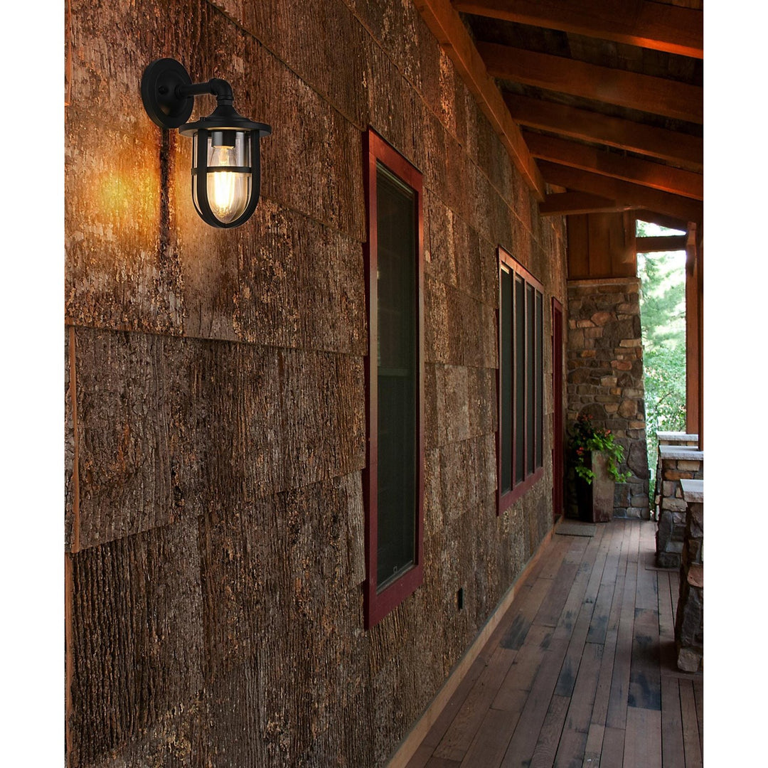 6 Inch Outdoor Wall Sconce In Black