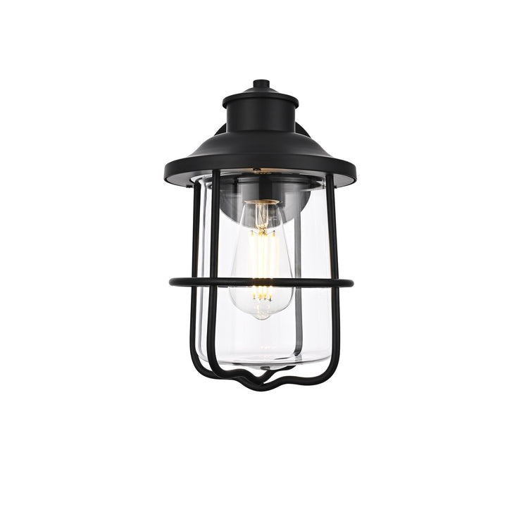 7 Inch Outdoor Wall Sconce In Black by Elegant Lighting