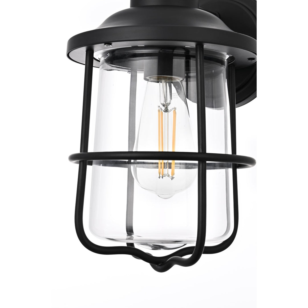7 Inch Outdoor Wall Sconce In Black