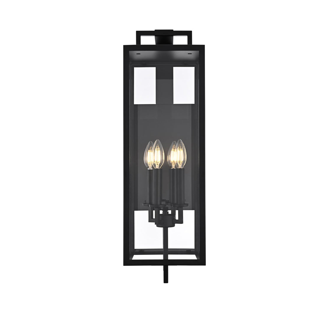 8 Inch Outdoor Wall Sconce In Black by Elegant Lighting
