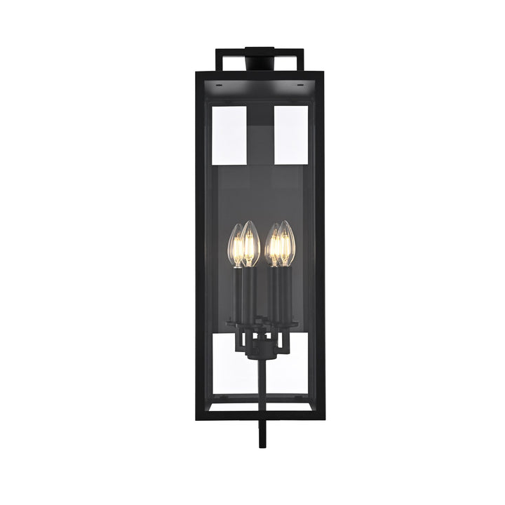 8 Inch Outdoor Wall Sconce In Black by Elegant Lighting