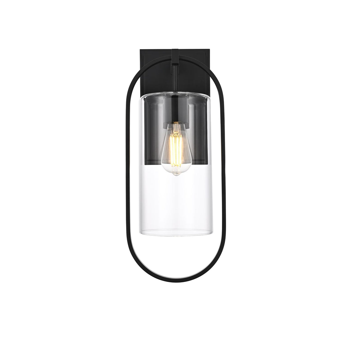 8 Inch Outdoor Wall Sconce In Black by Elegant Lighting