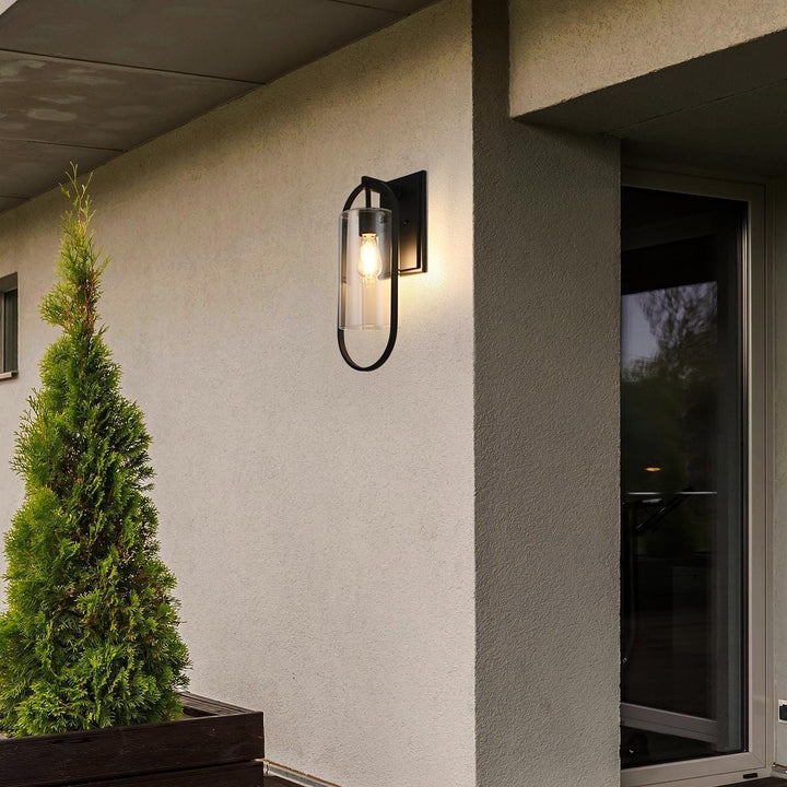 10 Inch Outdoor Wall Sconce In Black