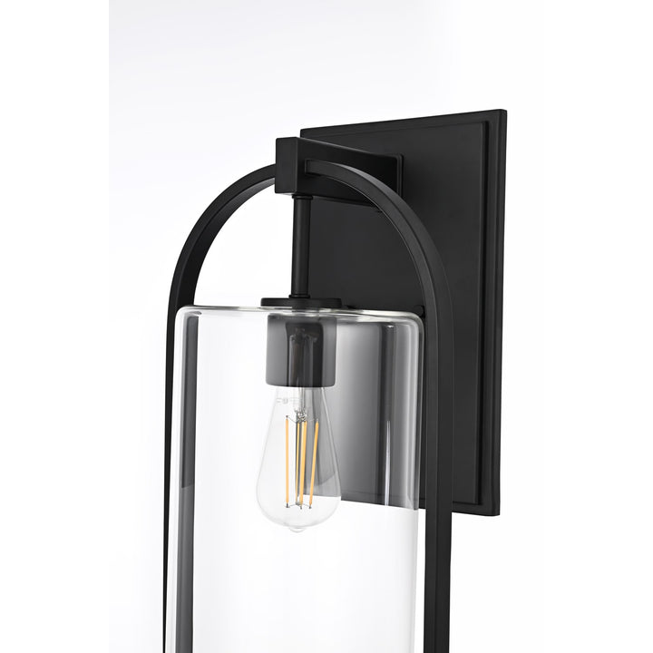 10 Inch Outdoor Wall Sconce In Black