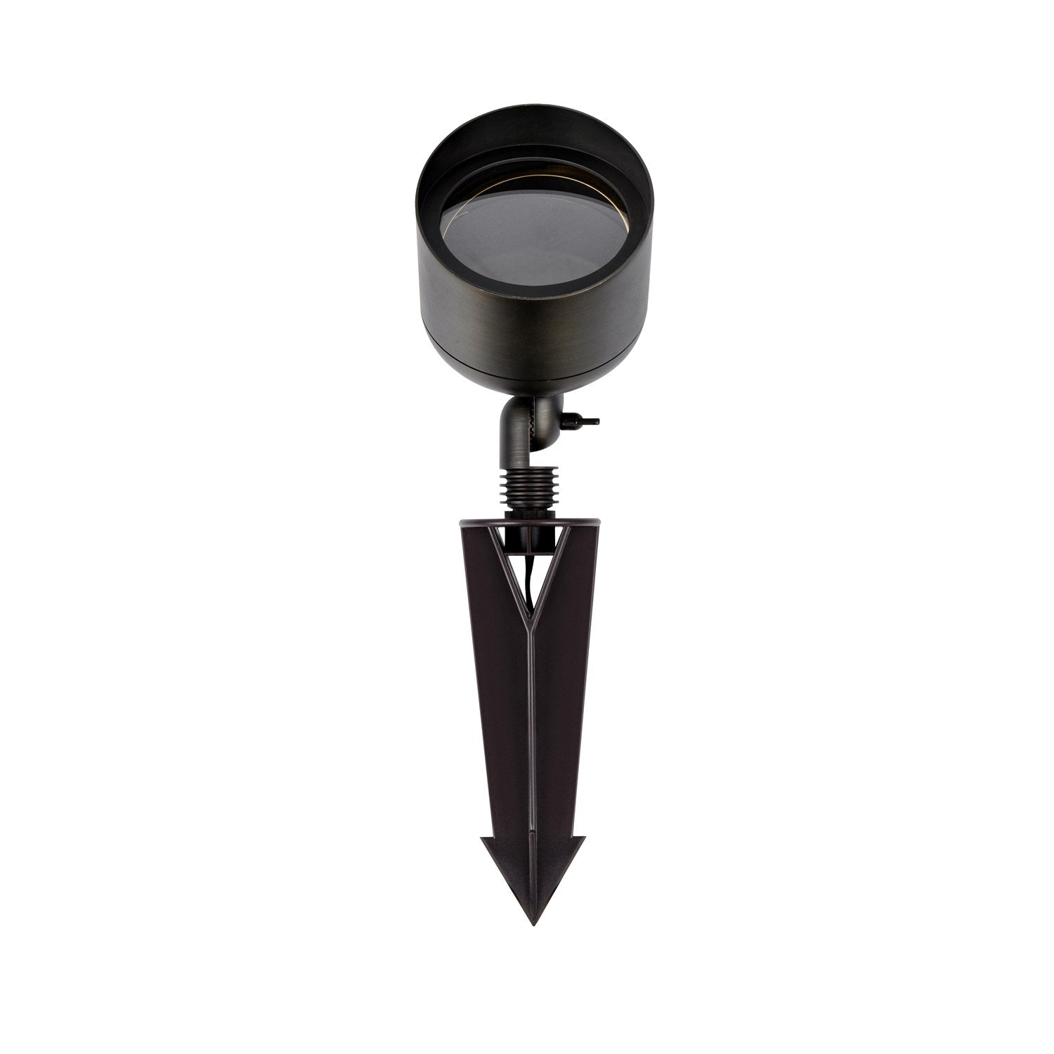 Outdoor 12V Cast Brass Wide Spot Light 4.75 Inch X 8 Inch In Dark Bronze by Elitco Lighting