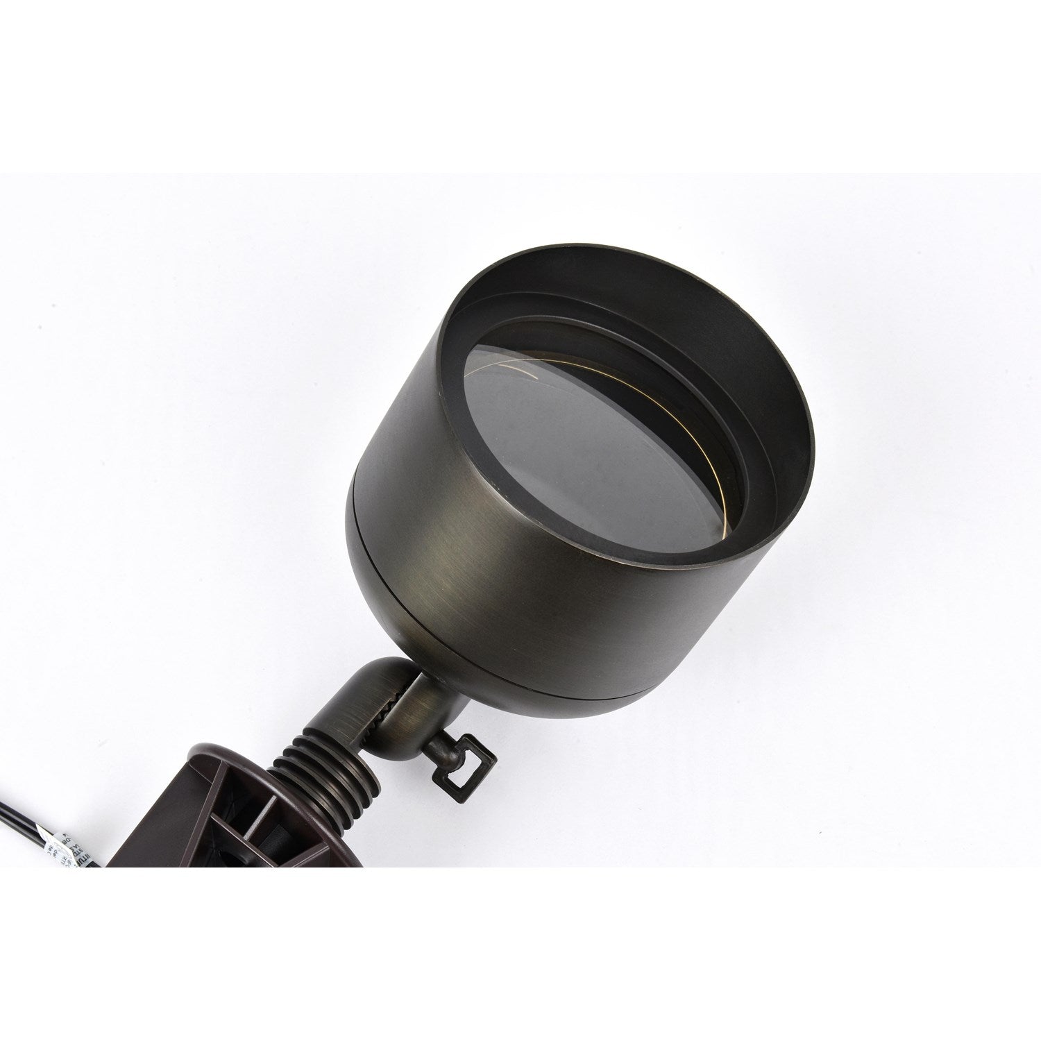 Outdoor 12V Cast Brass Wide Spot Light 4.75 Inch X 8 Inch In Dark Bronze