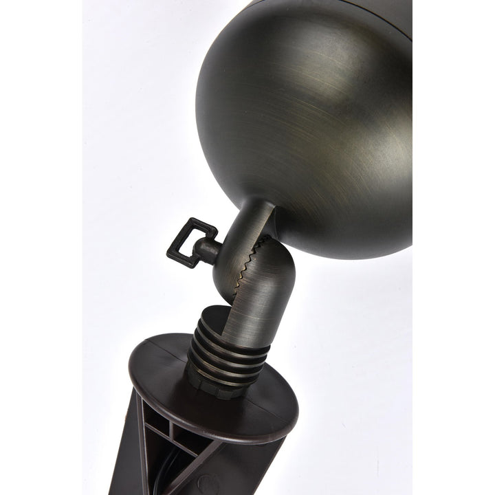 Outdoor 12V Cast Brass Wide Spot Light 4.75 Inch X 8 Inch In Dark Bronze