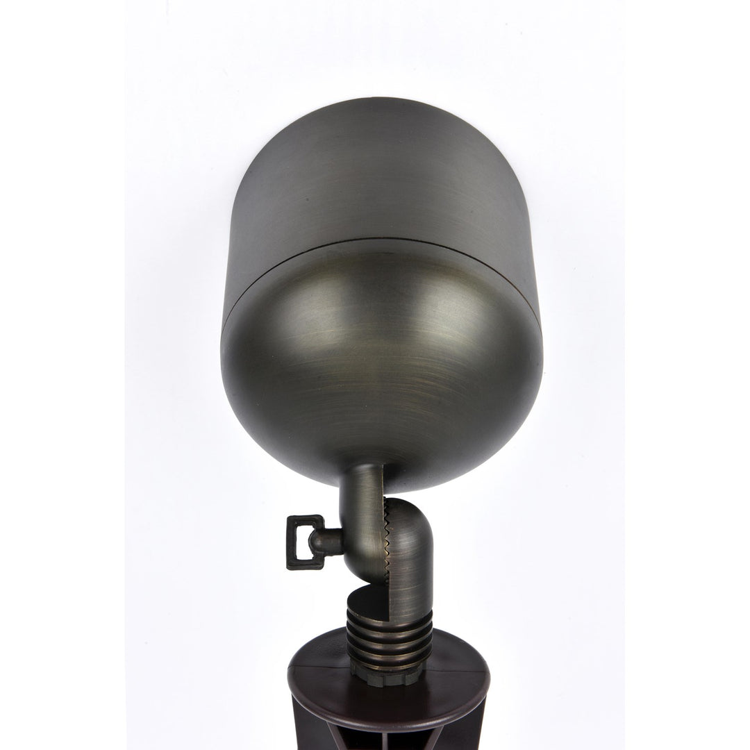 Outdoor 12V Cast Brass Wide Spot Light 4.75 Inch X 8 Inch In Dark Bronze