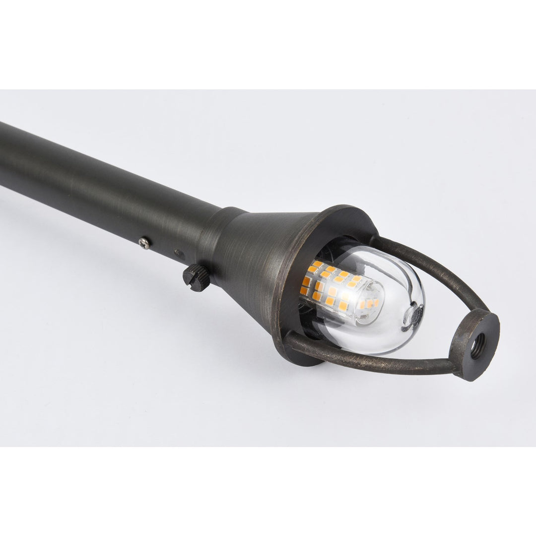 Outdoor 12V Cast Brass Tier Path Light 9 Inch Wide X 24 Inch High In Dark Bronze