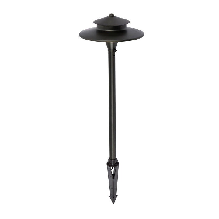 Outdoor 12V Cast Brass Tier Path Light 9 Inch Wide X 24 Inch High In Dark Bronze