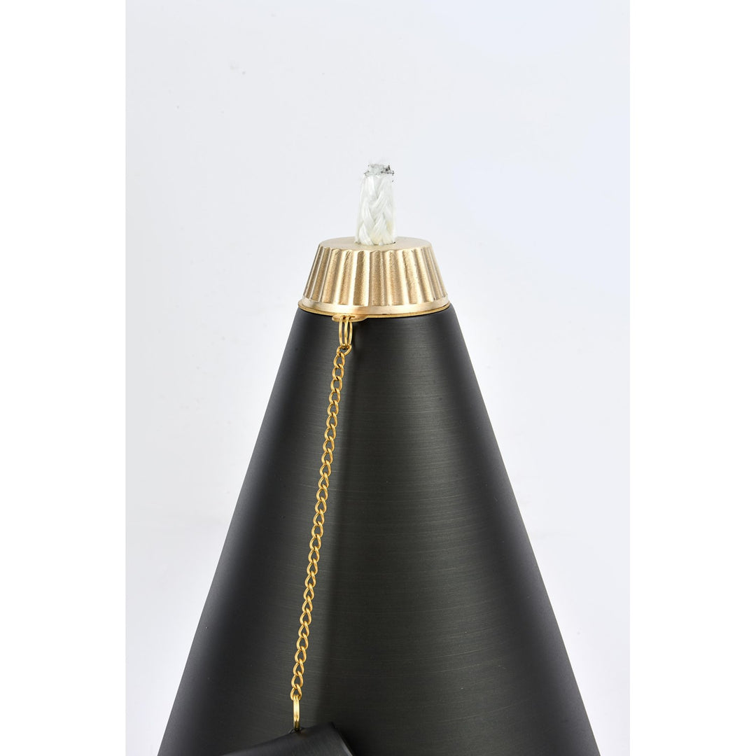 Outdoor 12V Cast Brass Torch Light 8 Inch Wide X 24 Inch High In Dark Bronze