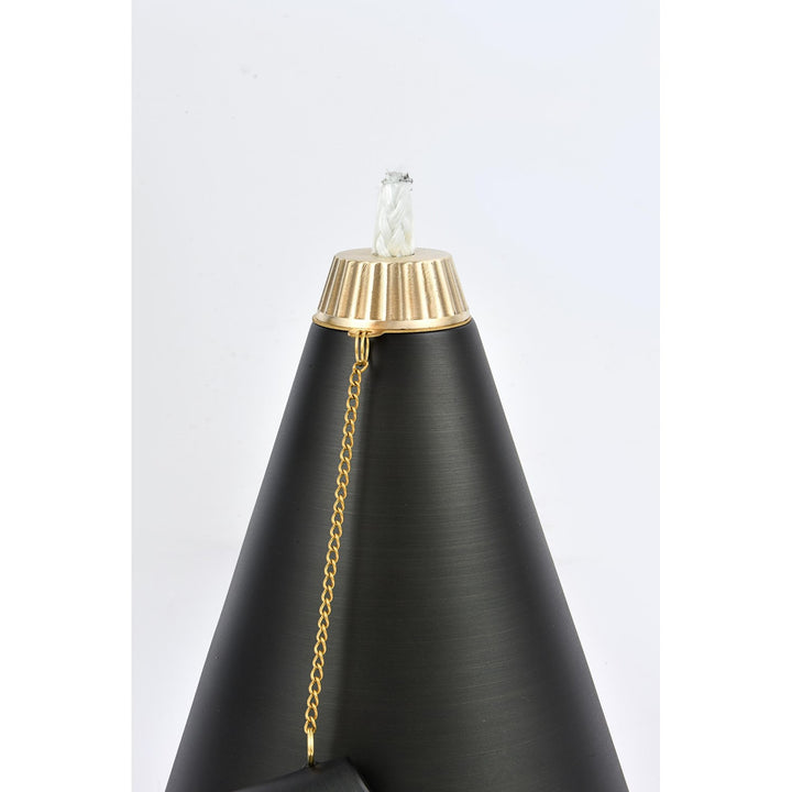 Outdoor 12V Cast Brass Torch Light 8 Inch Wide X 24 Inch High In Dark Bronze