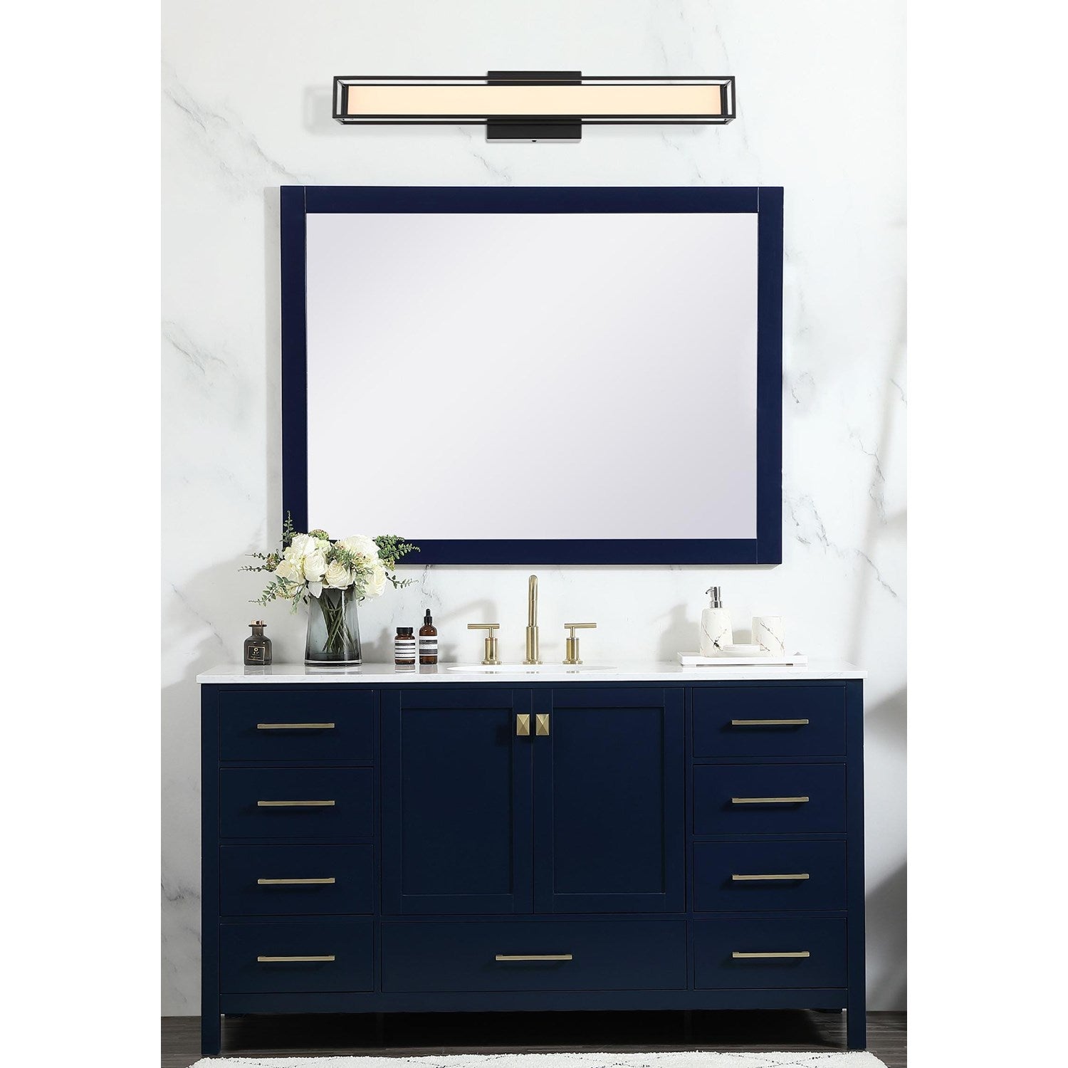 24 Inch Led Wall Sconce In Black